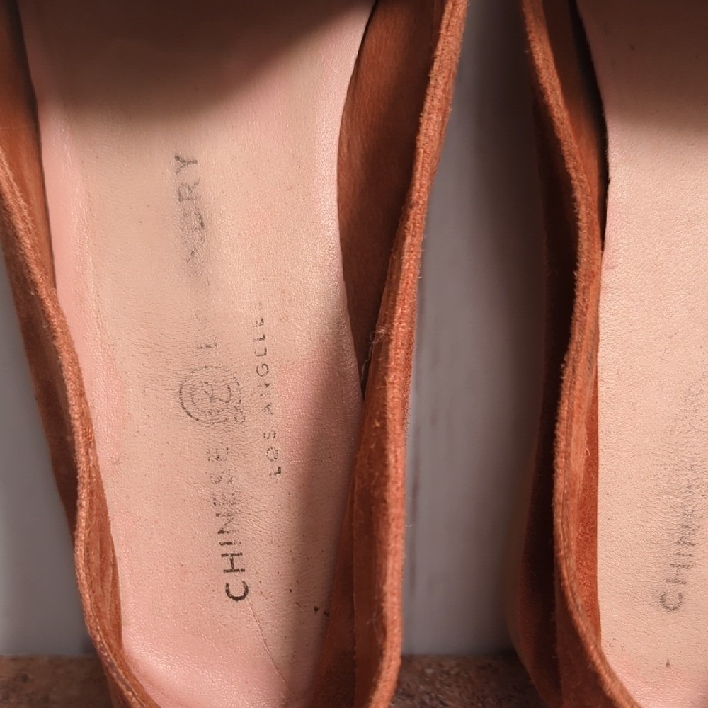 Chinese Laundry Burnt Orange Rust Suede Loafers Flats Fall Boho Women's Size 7.5 - Picture 9 of 16